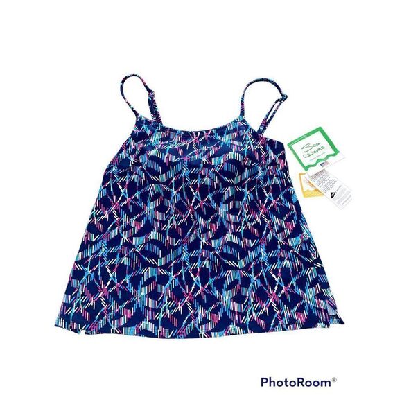 COPY - NWT Womens Sea Waves Skirtini Top size 6 built in bra UPF 50+ Lycra xtra… - Picture 1 of 3